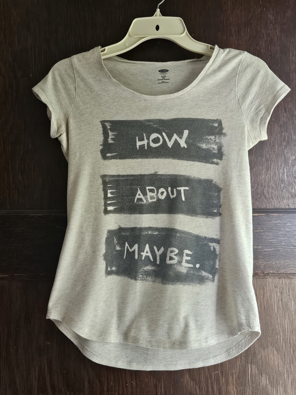 Girls Old Navy Graphic Tee - 'How About Maybe' - Size XL
